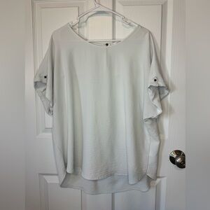 Maurice’s Delton Zipper White Blouse XXL